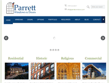 Tablet Screenshot of parrettwindows.com